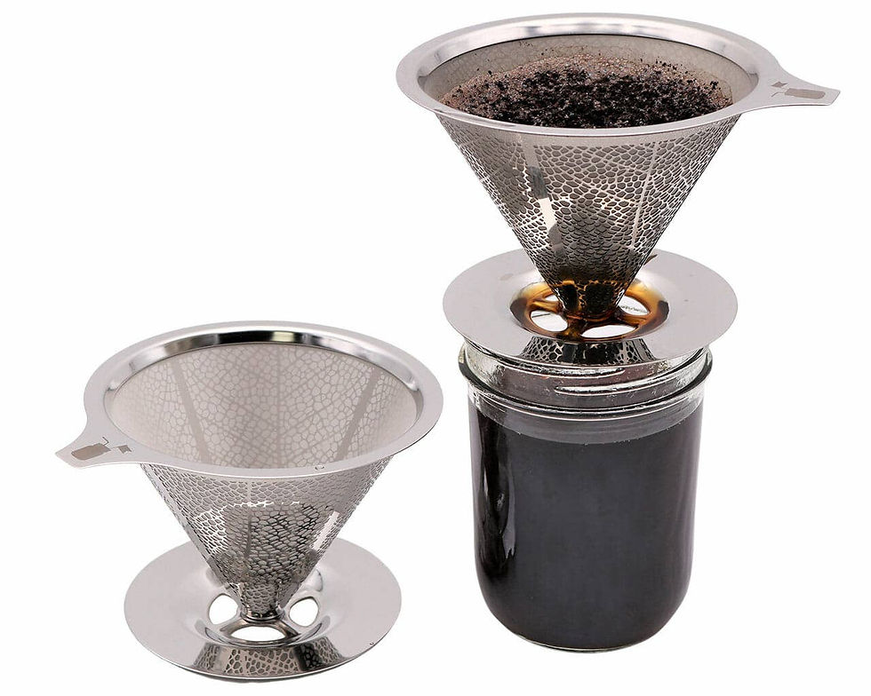 Thumbnail: Stainless Steel Pour Over Drip Coffee Filter for Mason Jars