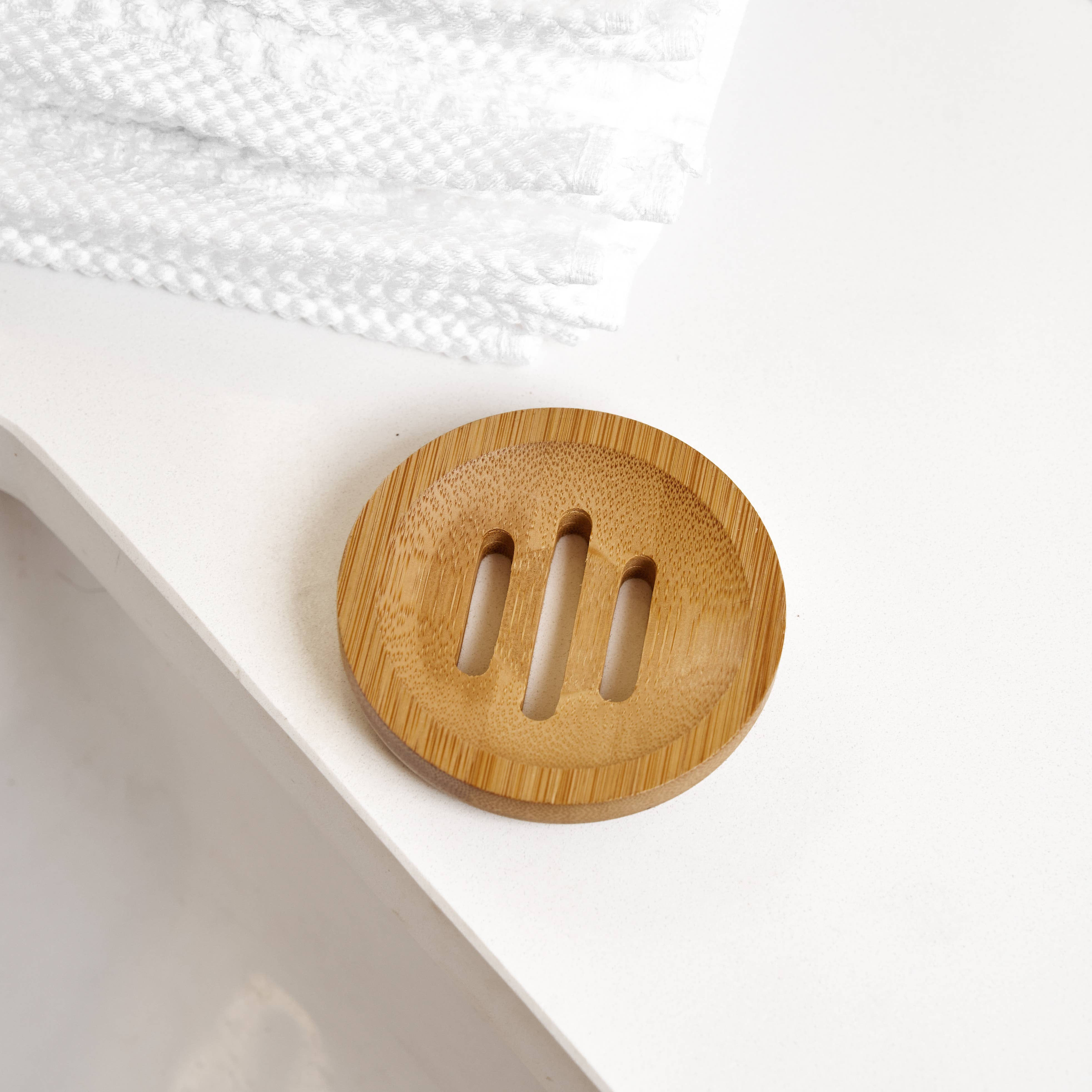 Round Bamboo Soap Saver