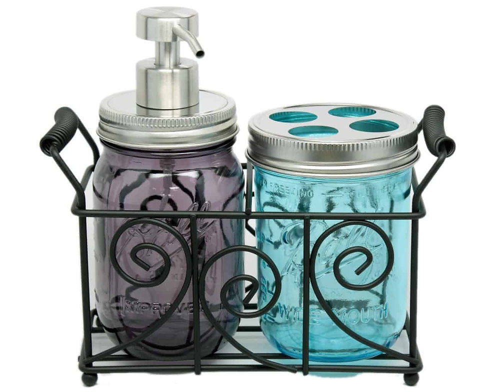 Thumbnail: Satin / Brushed Finish Soap Pump Dispensers for Mason Jars