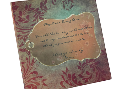 A binder dedicated to a daughter from her mother