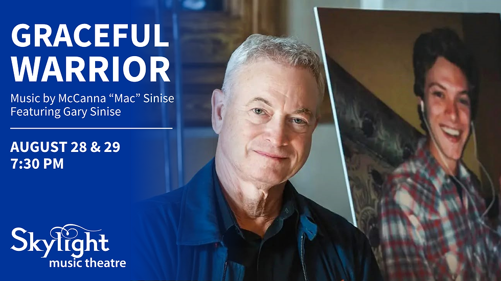 Graceful Warrior banner, featuring picture of Gary and Mac Sinise