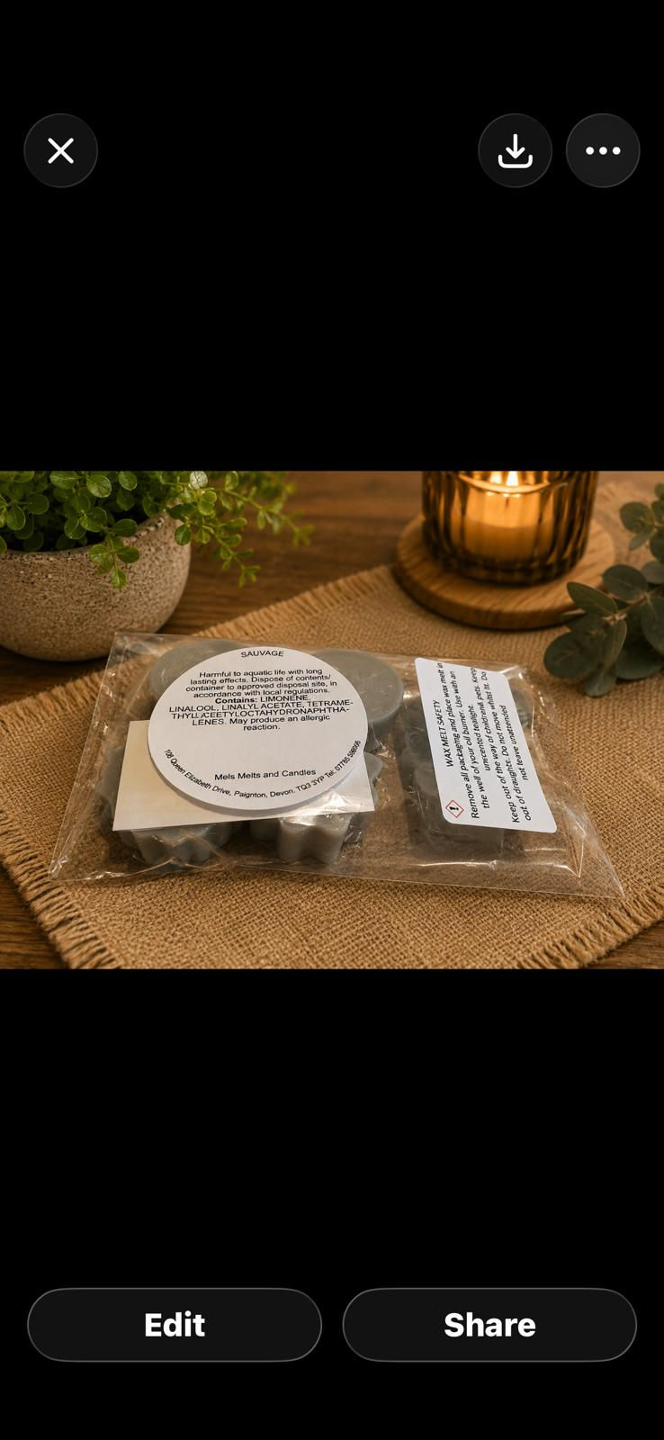 Thumbnail: Handmade wax melts - Sauvage