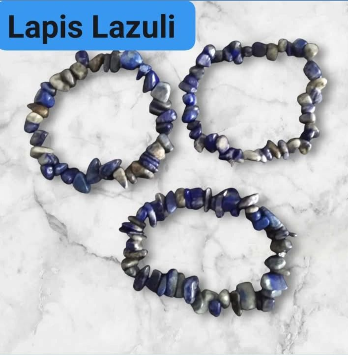 Thumbnail: Handmade gemstone chip bracelets 