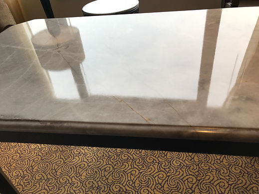 Marble table after water mark removal.jp