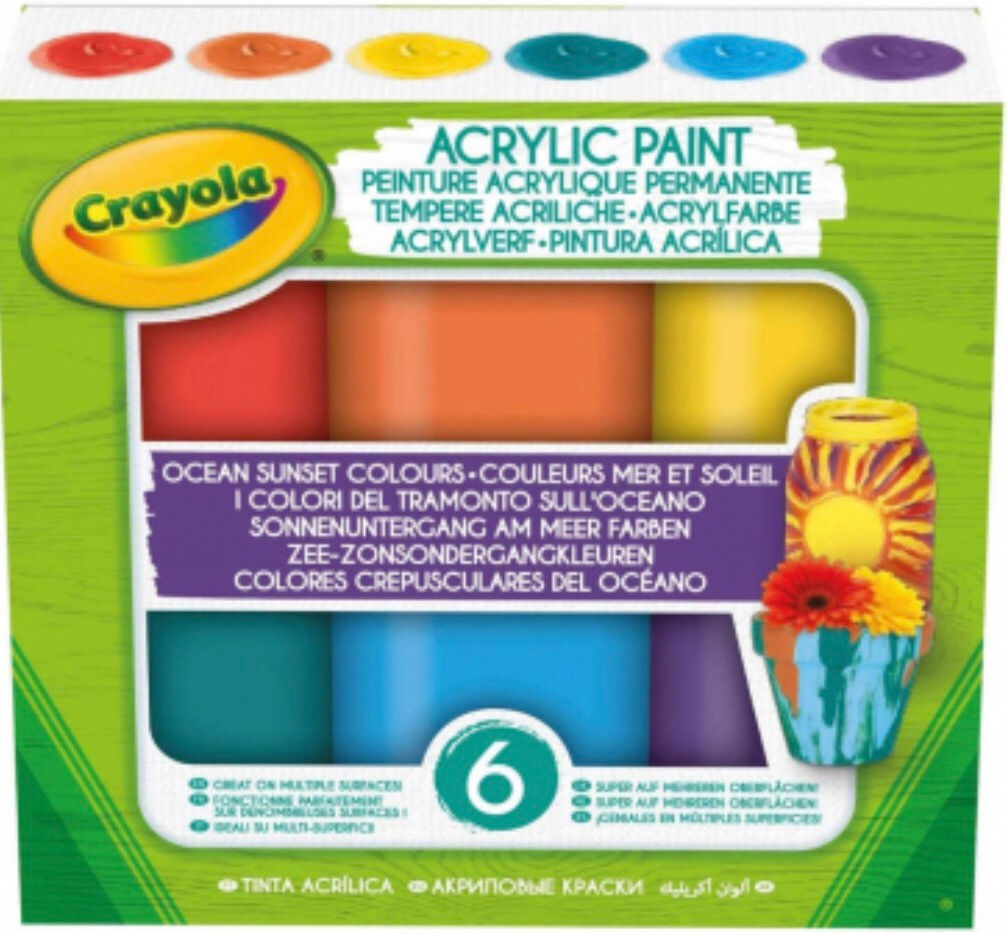 6 ակրիլային գունաներկեր “Crayola”