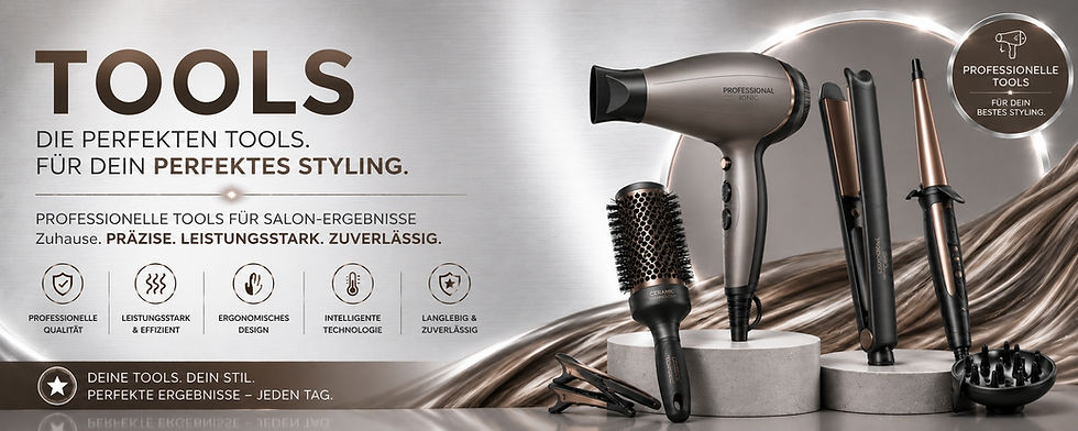 Professionelles Haarstyling-Set mit Föhn und Bürsten