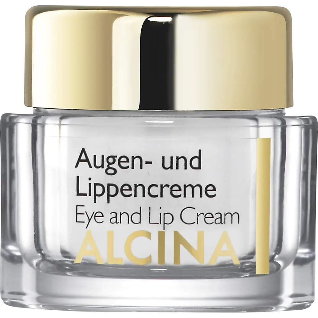 Alcina Augen- und Lippencreme im Tiegel mit Golddeckel