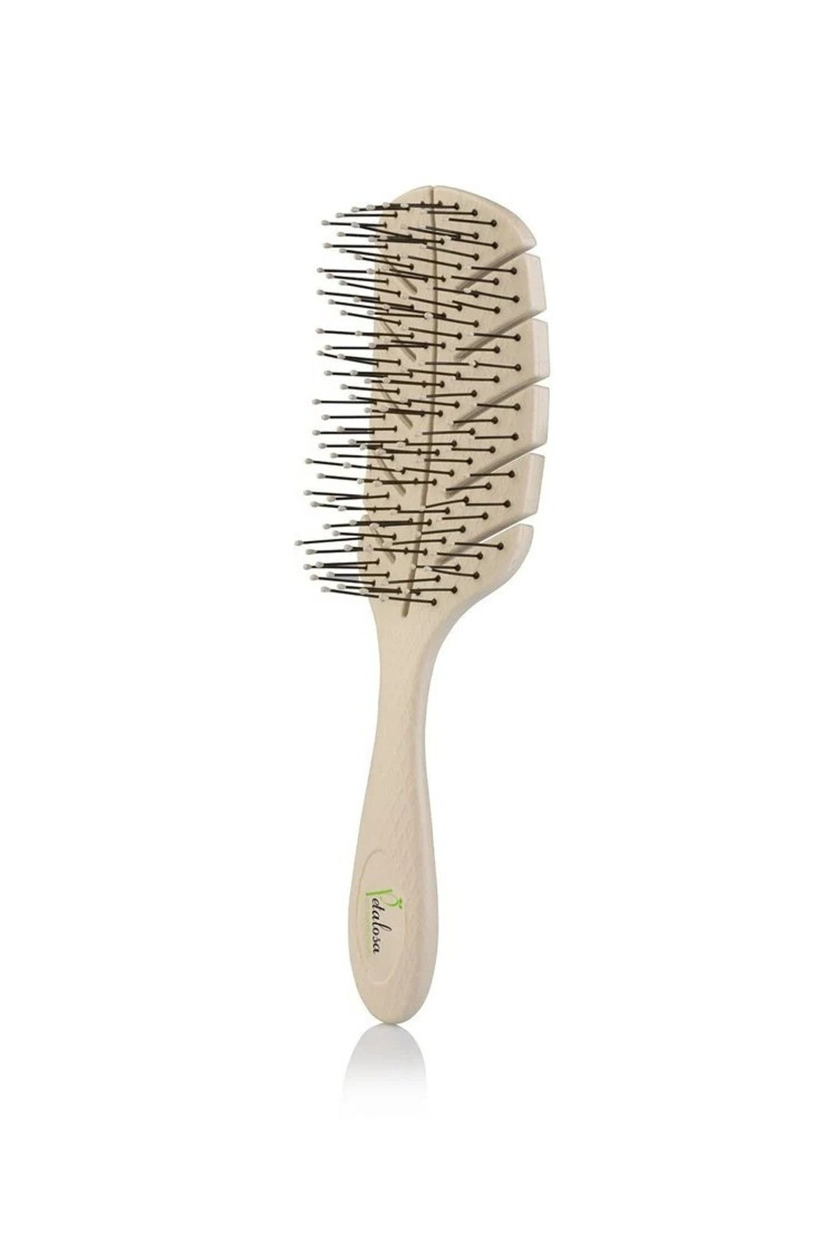 Haarbürste mit Naturholzgriff für schonendes Entwirren