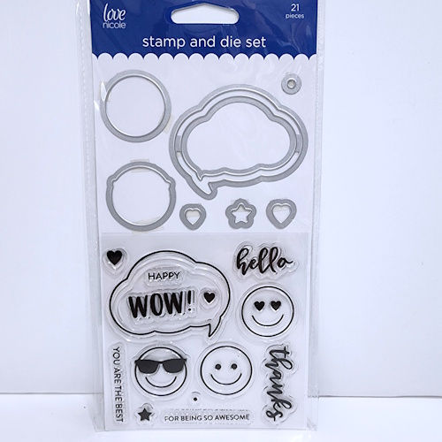 Love Nicole Stamp & Die Set - Emoji