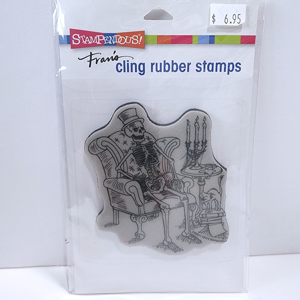 Stampendous Stamp - Seated Skeleton