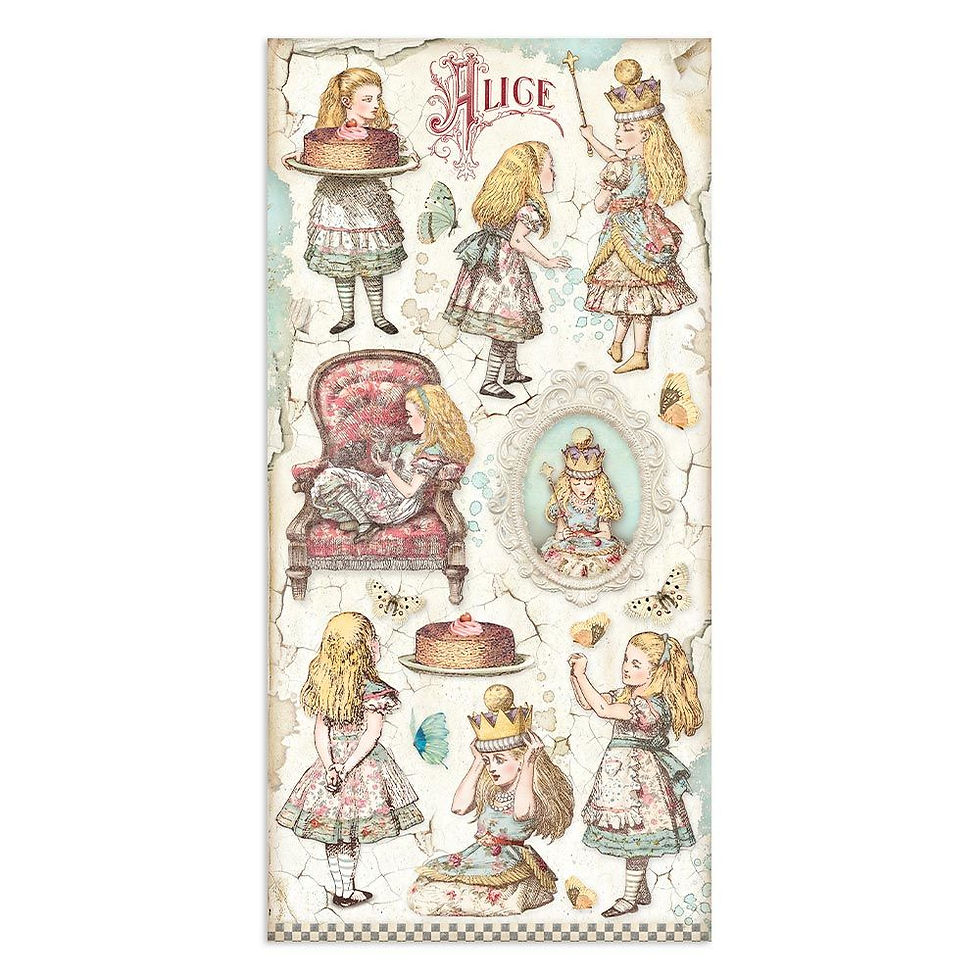 Thumbnail: Stamperia 6 x 12 Paper Pack - Collectables Alice
