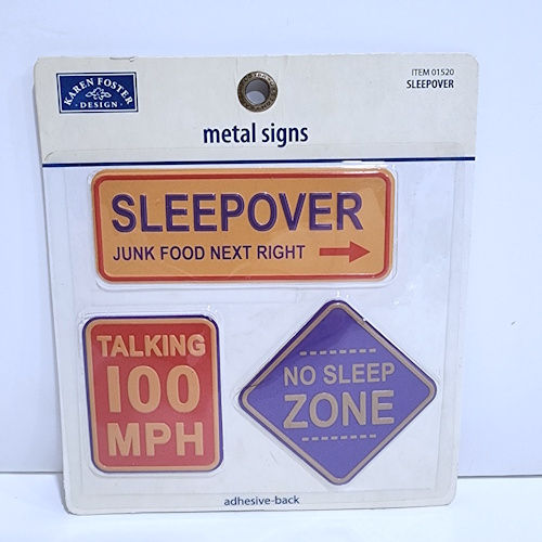 Karen Foster Design - Metal Signs - Sleepover
