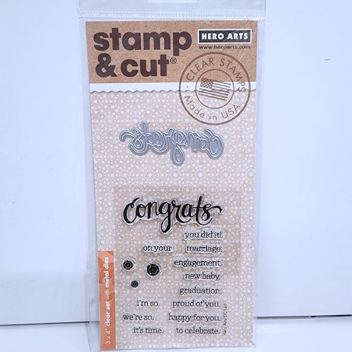 Hero Arts Stamp & Die Set - Congrats