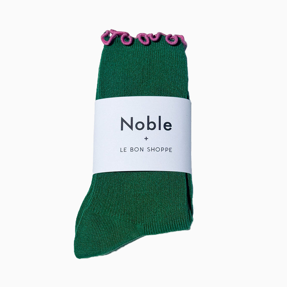 Thumbnail: Noble x Le Bon Shoppe Ruffle Socks Spinach