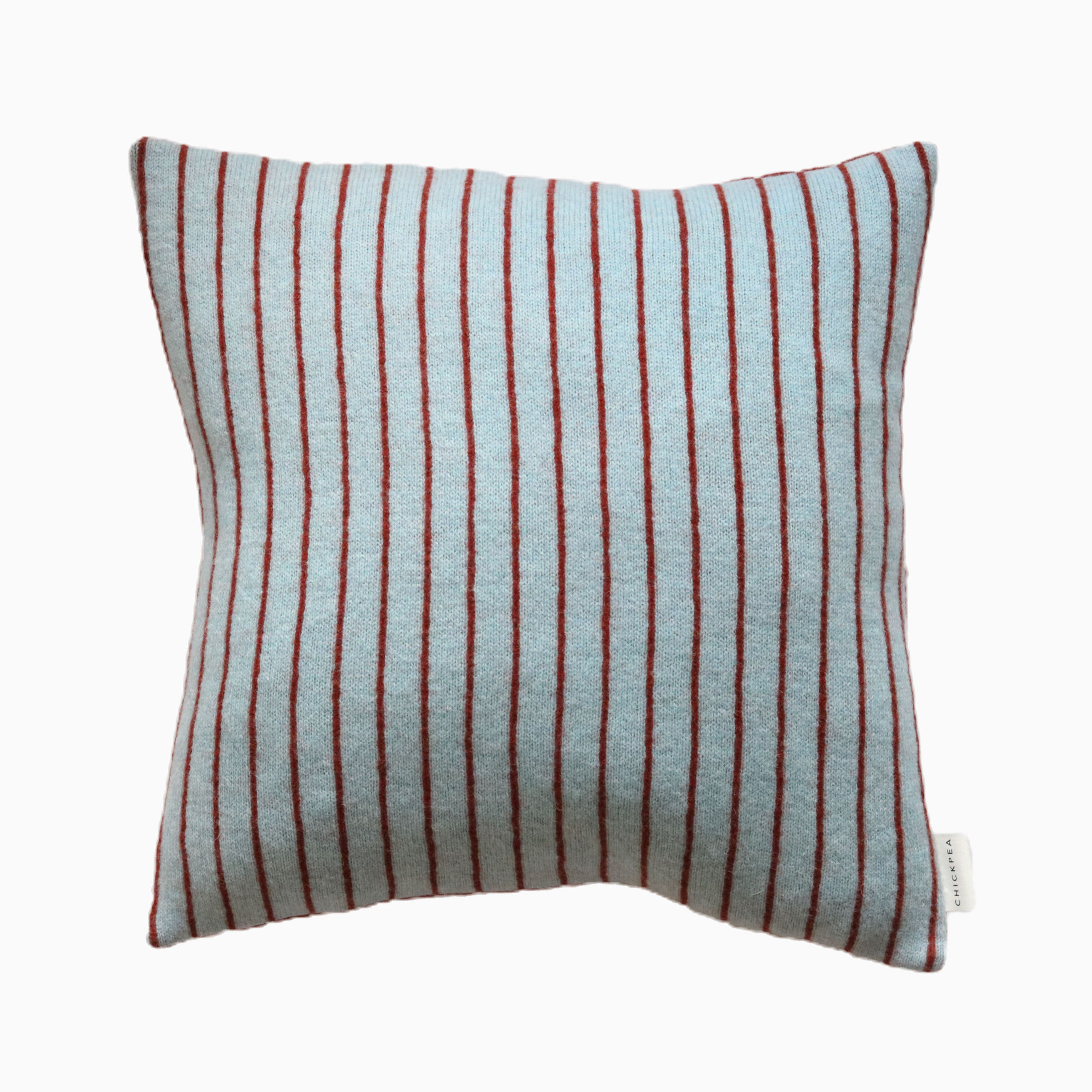 Blue And Burgundy Wide Stripe Cushion
