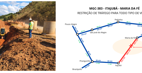 Rodovia no Sul de Minas terá interdição total a partir de sexta-feira (26)
