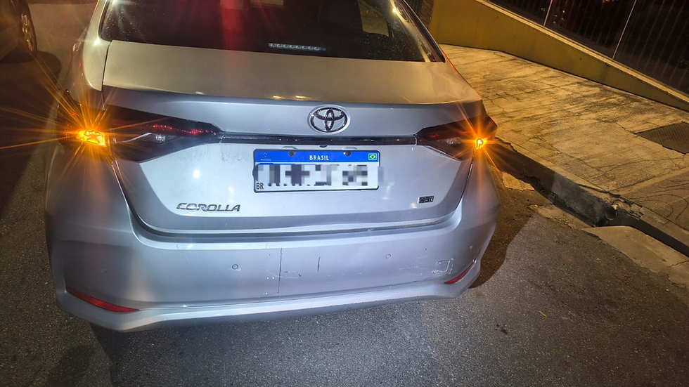 Colisão traseira entre dois veículos mobiliza GCM na Avenida Brasil, em Varginha