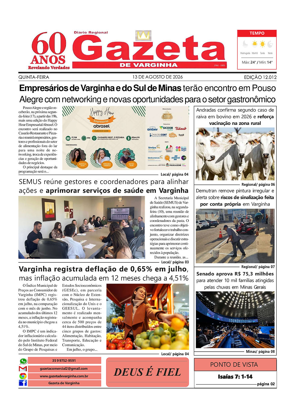 Jornal Gazeta de Varginha Edição 12.012
