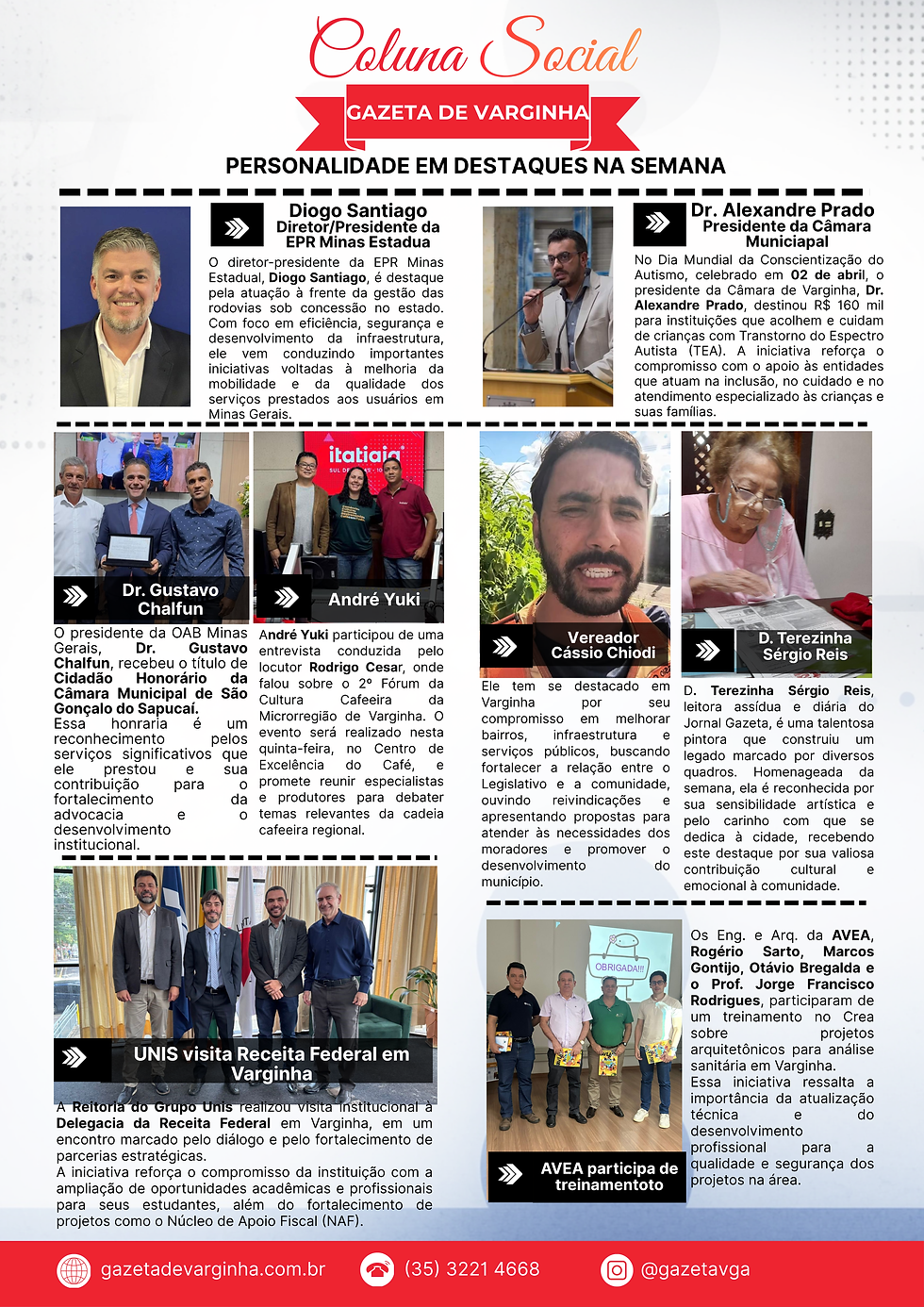 Coluna Social Gazeta de Varginha - 07/04/2026