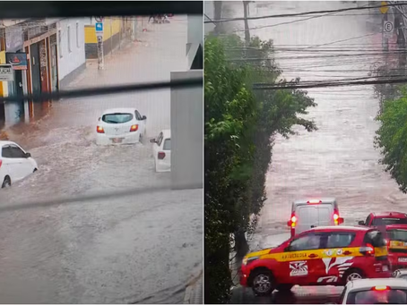 Chuva causa alagamentos e transtornos em Pouso Alegre
