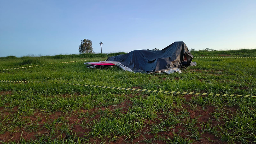 Aeronave realiza pouso forçado em Guaxupé; ninguem se feriu