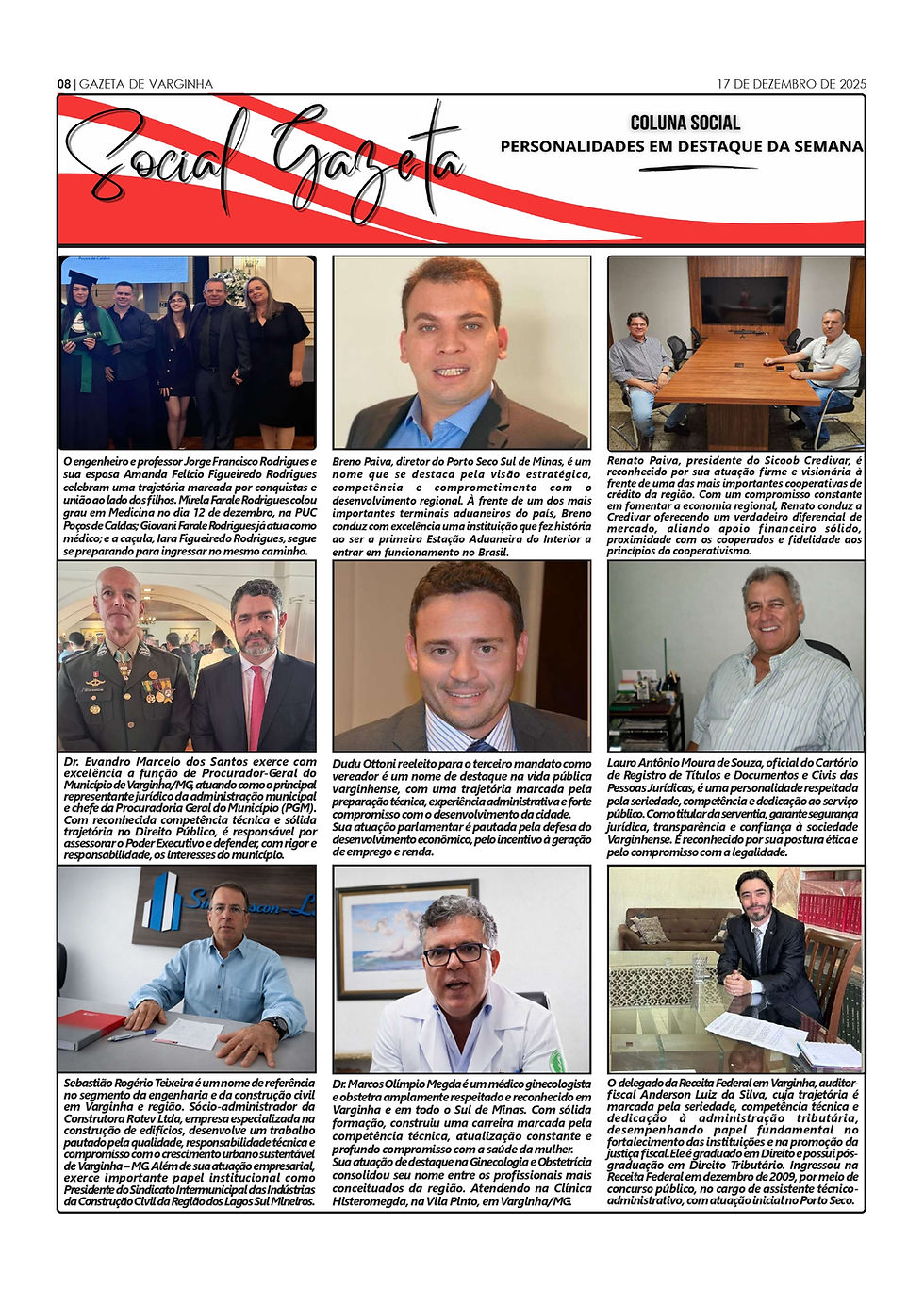 Coluna Social Gazeta de Varginha - 17/12/2025
