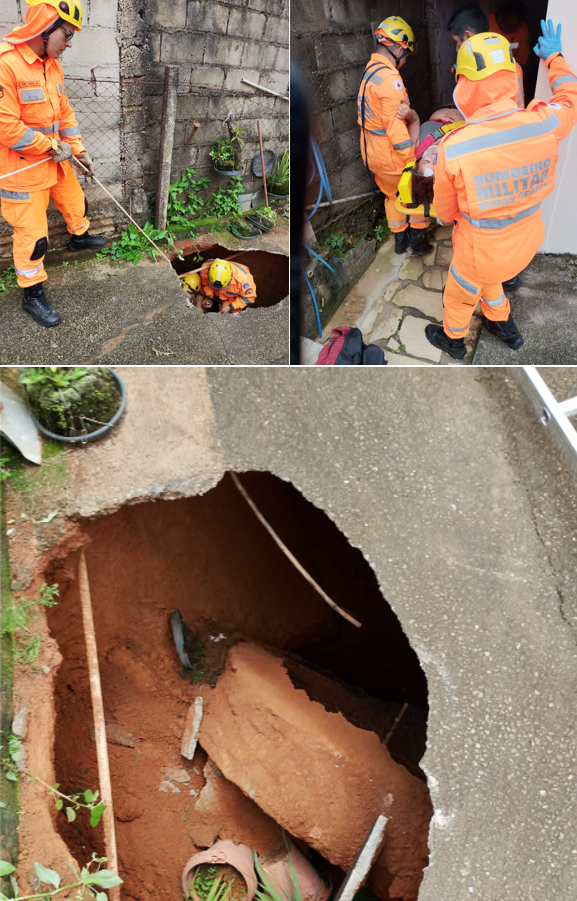Idosa cai em cisterna e é resgatada pelos bombeiros em Três Corações