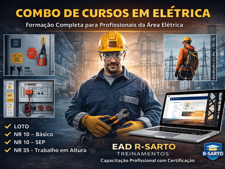 Profissionais da área elétrica podem conquistar 4 certificações obrigatórias em um único combo online