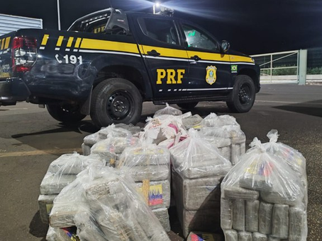 Mais de 300 kg de maconha são apreendidos em carreta na BR-262