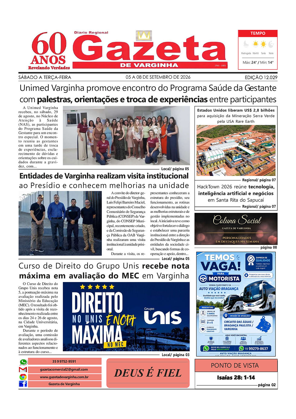 Jornal Gazeta de Varginha Edição 12.029