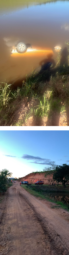 Bombeiros localizam corpo de motorista em carro submerso na zona rural de Botelhos