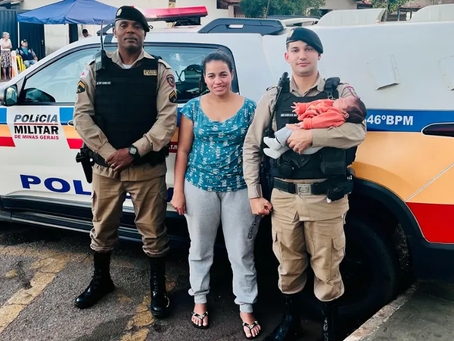 Ação rápida da Polícia Militar resgata recém-nascido em situação crítica