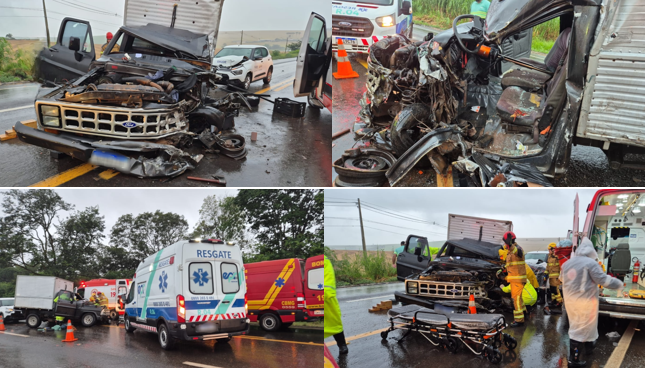 Motorista fica preso às ferragens após grave acidente na MGC-491 em Alfenas