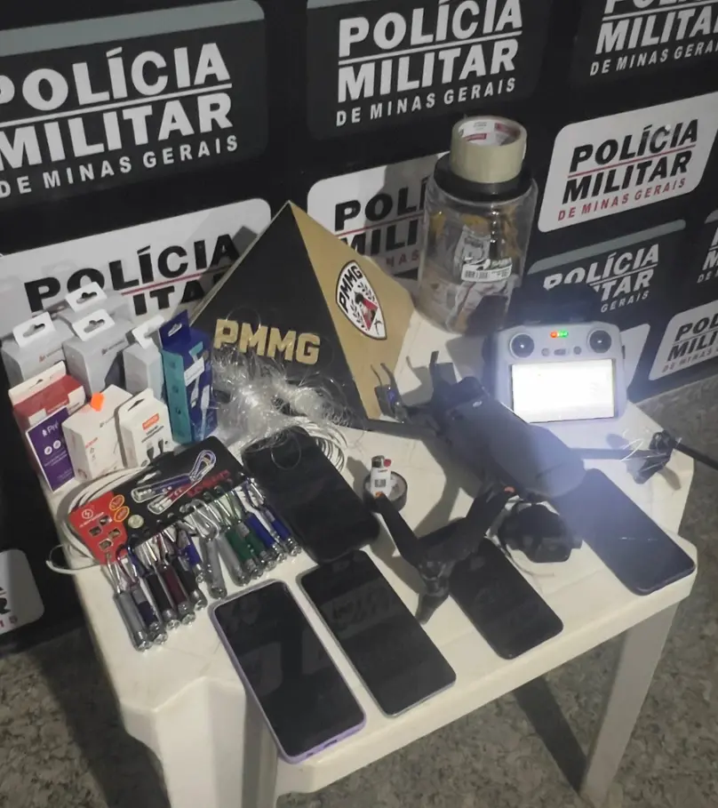 Drone com celulares e equipamentos é apreendido próximo a presídio em MG