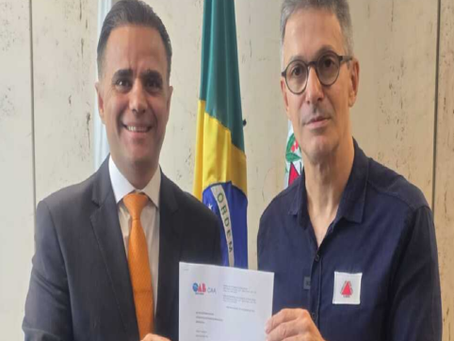 Presidente eleito da OAB-MG, Gustavo Chalfun se encontra com o governador Romeu Zema para agradecer apoio recebido em prol da advocacia mineira