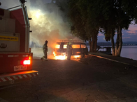 Abastecimento com motor ligado provoca incêndio em Kombi em Boa Esperança