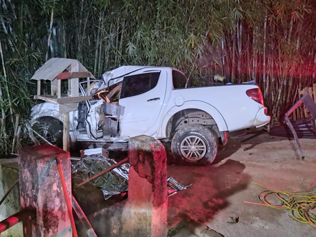 Acidente grave em Machado: homem colide caminhonete e morre após ser resgatado