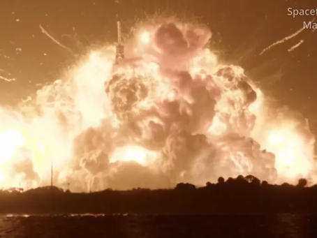 Foguete New Glenn, da Blue Origin, explode durante teste na Flórida