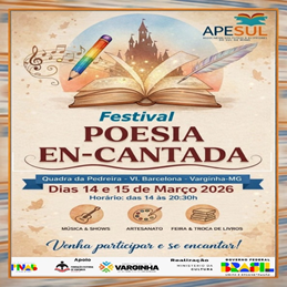 Associação de Poetas e Escritores do Sul de Minas realizam o primeiro FESTIVAL POESIA EN-CANTADA