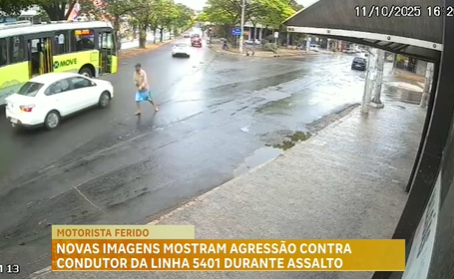 Câmeras de segurança mostram momento em que motorista de ônibus é agredido com facão em BH