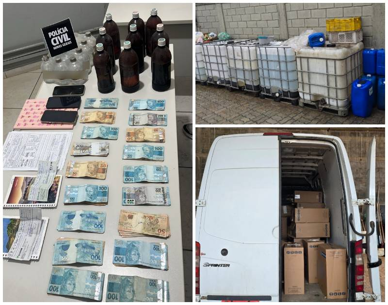 Esquema de cigarros contrabandeados e bebidas clandestinas é desarticulado pela Polícia Civil no Campo das Vertentes