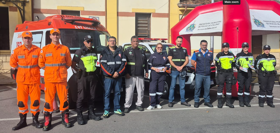 Campanha Maio Amarelo promove prevenção de acidentes em Poços de Caldas