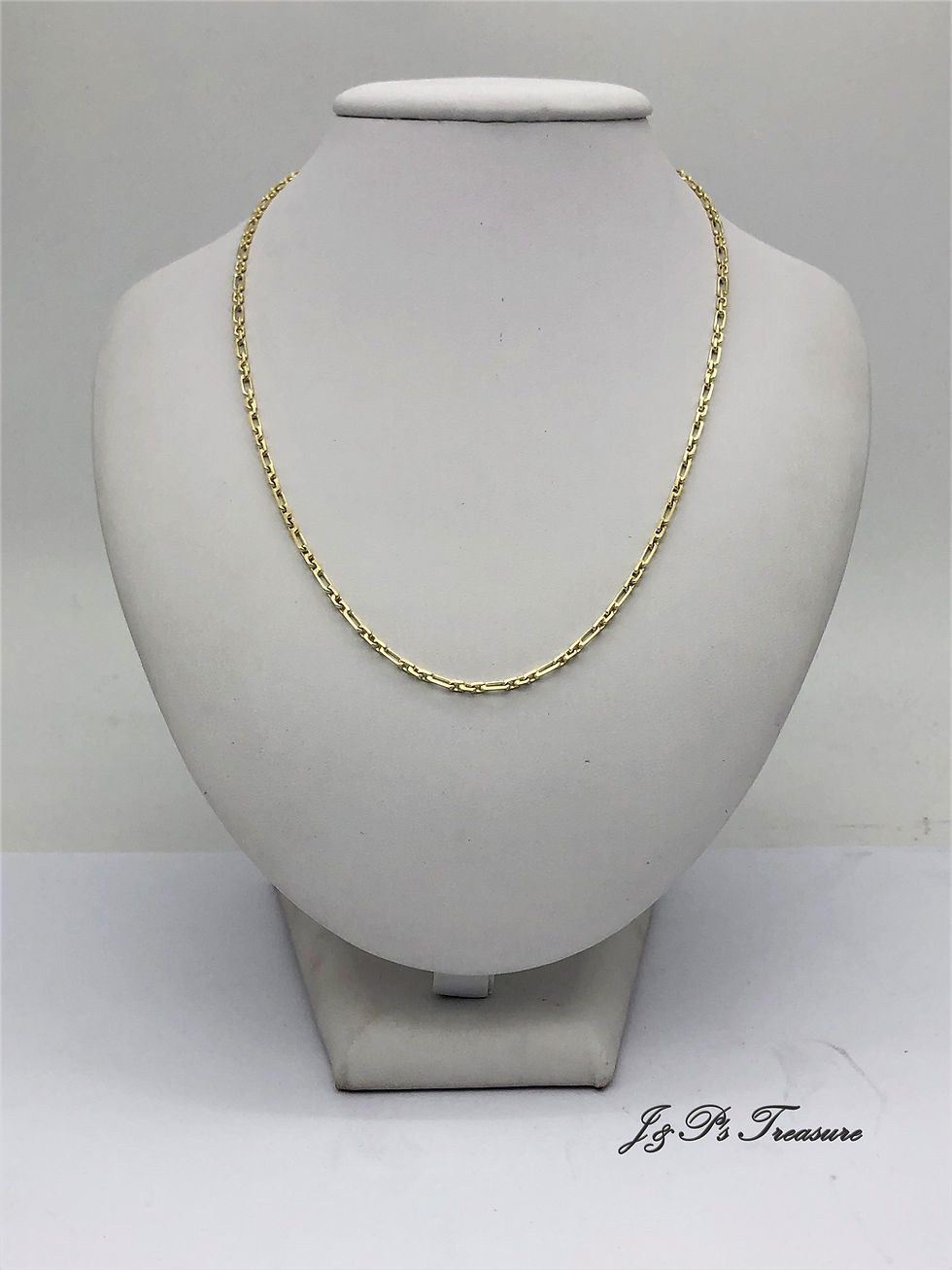 Thumbnail: 14k solid gold 3+1 Cable chain necklace optional length and width