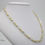 Thumbnail: Two-toned 14k solid gold 3+1 Cable chain necklace optional length and width