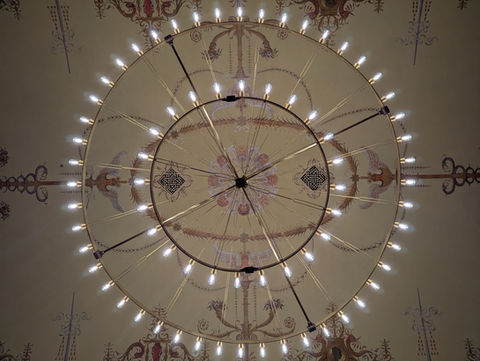 Chandelier made of bronze and brass