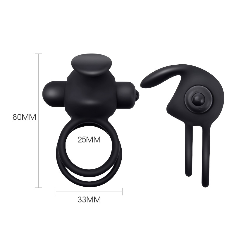 Thumbnail: Cock Ring Adult Sex Toys Silicon Vibrating  Penis Ring Vibrator For Men