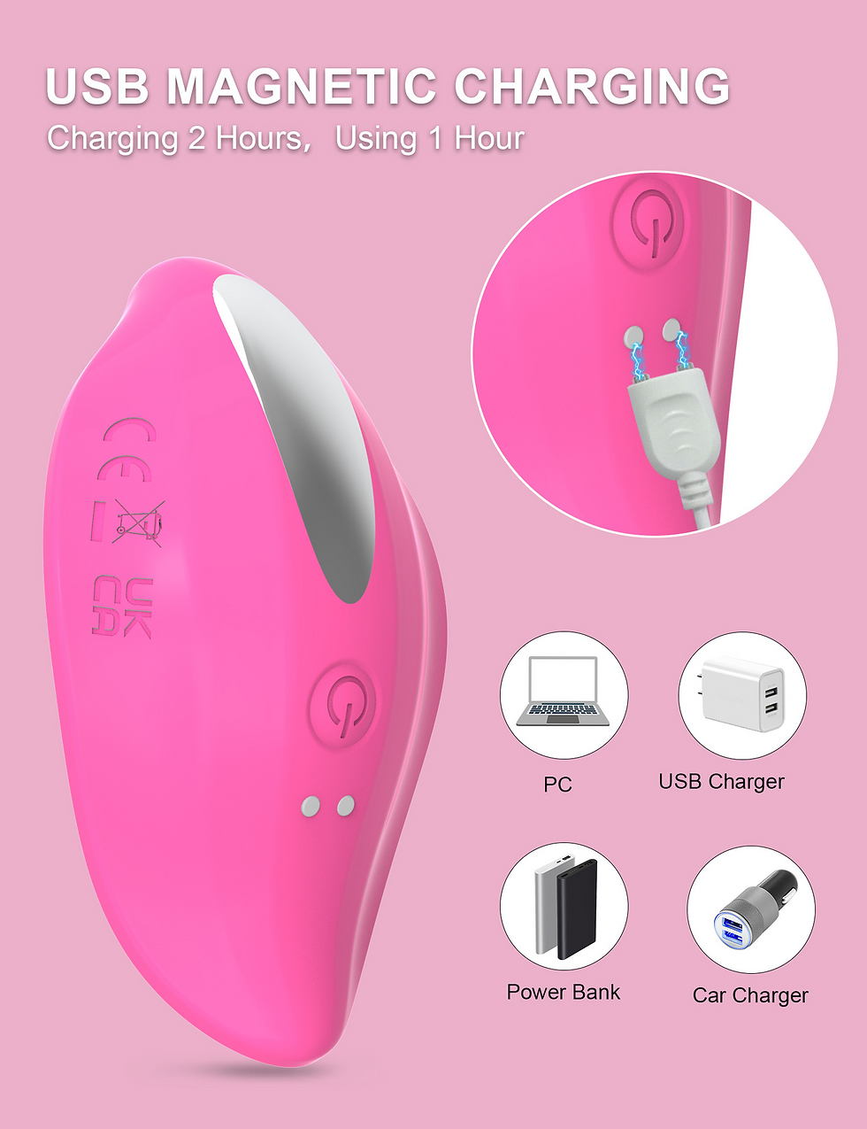 Thumbnail: Silent Butterfly Wearable Panty Vibrator for Women Remote Control, 12 Vibration