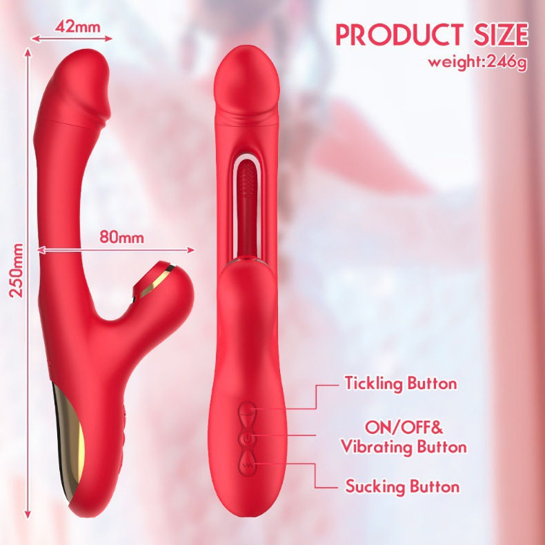 Thumbnail: Sucking Tongue Vibrator Smart Warming Three-Point Vibration Sex Toys For Women