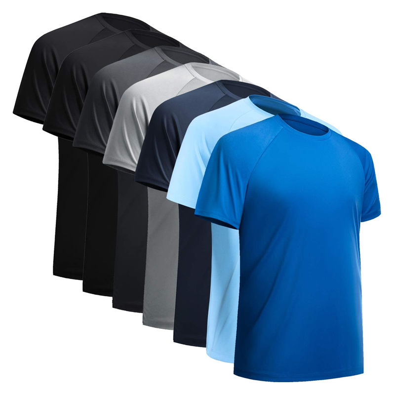 Thumbnail: Workout Shirts for Men, Moisture Wicking Quick Dry Active Athletic
