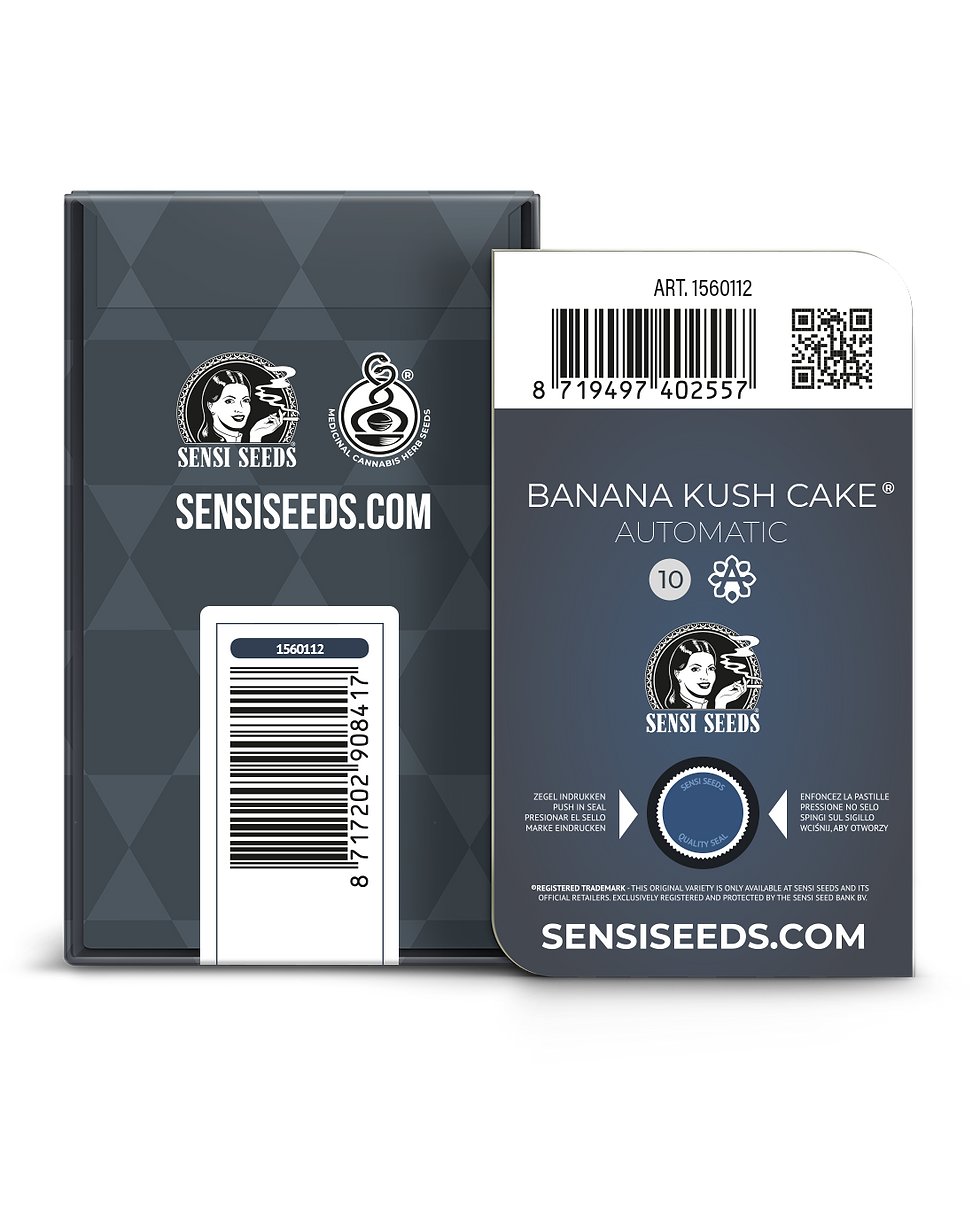 Banana Kush Cake | Auto | Sensi Seeds Verpackung